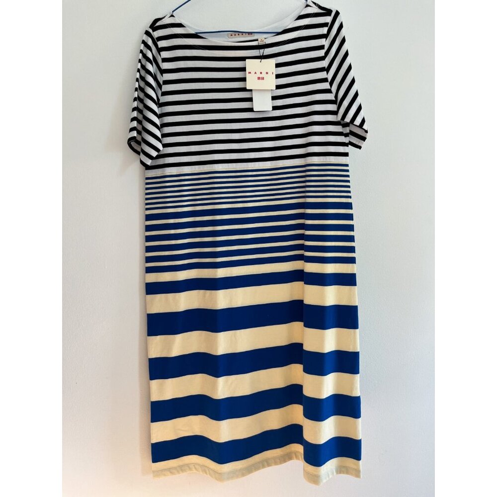 Uniqlo x MARNI Striped Short Sleeve Dress Medium NWT